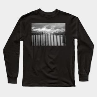 Close up of metal security fence guarding an English stately home Long Sleeve T-Shirt